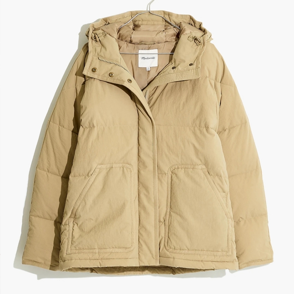 Madewell Holland puffer parka jacket L NWT hooded quilted